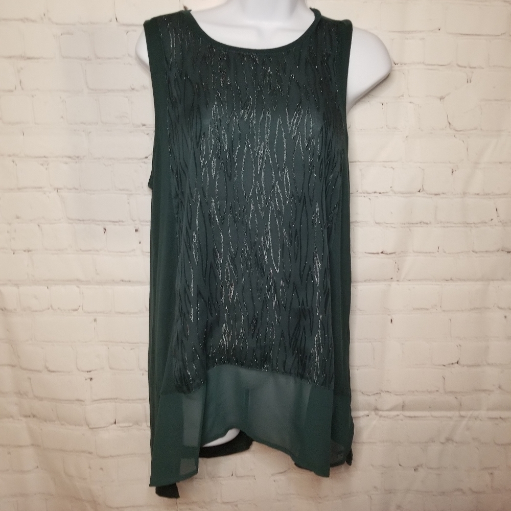 ❤️ Apt.9 Teal Sleeveless Blouse Size M